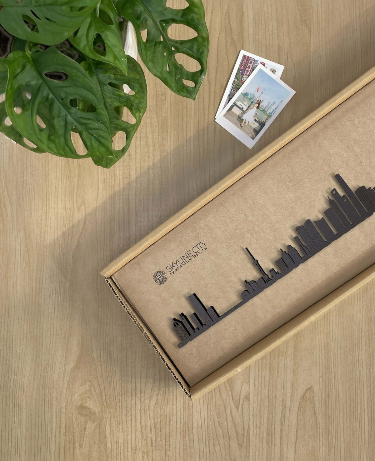 Skyline Shanghái skyline in wood - Skylinecity