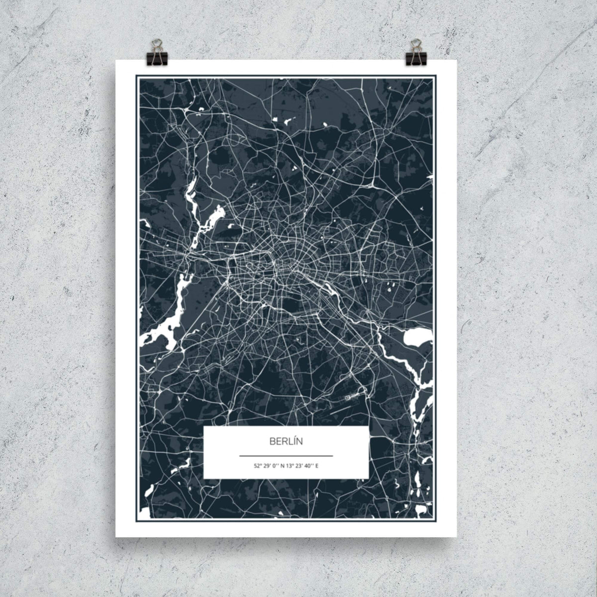 City Maps Berlín skyline in wood - Skylinecity