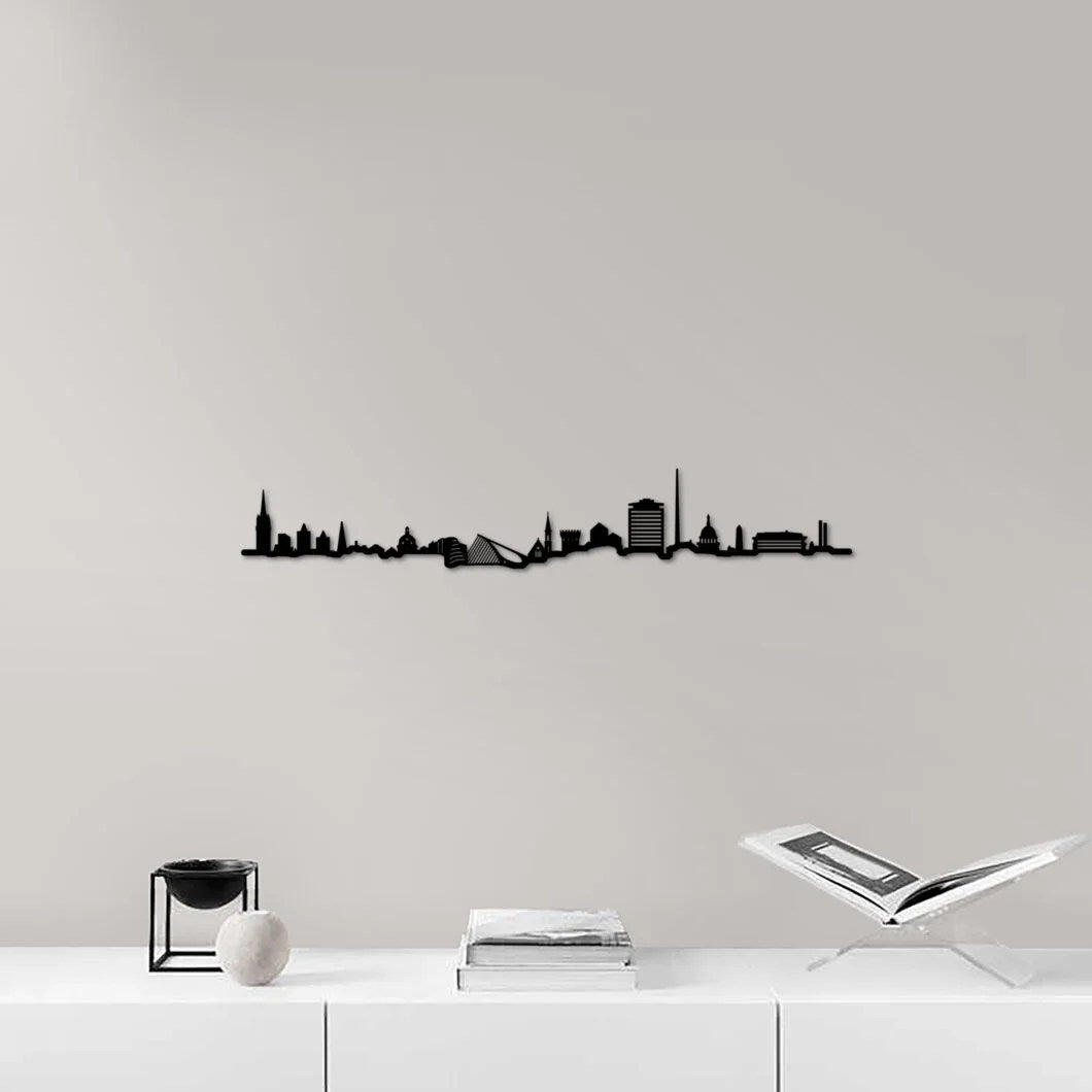 Skyline Dublín skyline in wood - Skylinecity
