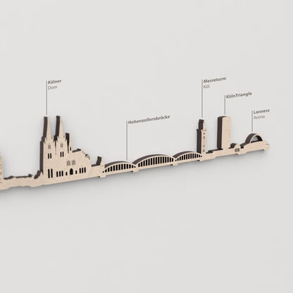Textura y veta de la madera de abedul natural del skyline Köln.