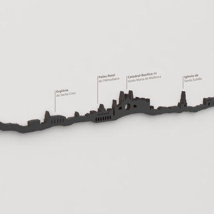 Skyline Palma – detalle de Església de Santa Creu en madera negra.