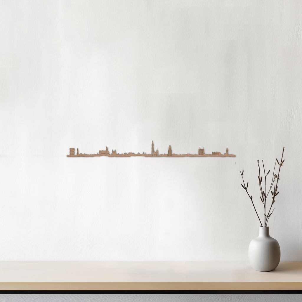 Skyline Amberes skyline in wood - Skylinecity