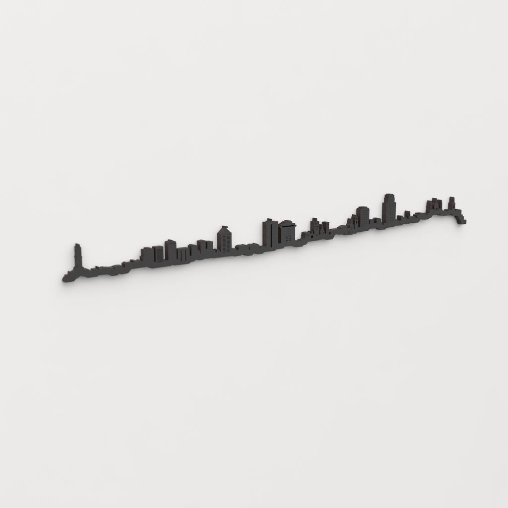 Skyline Génova skyline in wood - Skylinecity