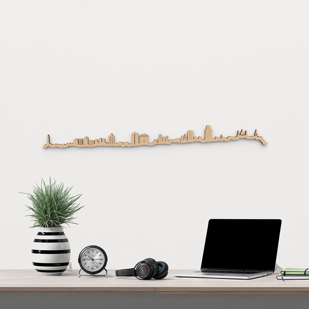Skyline Génova skyline in wood - Skylinecity