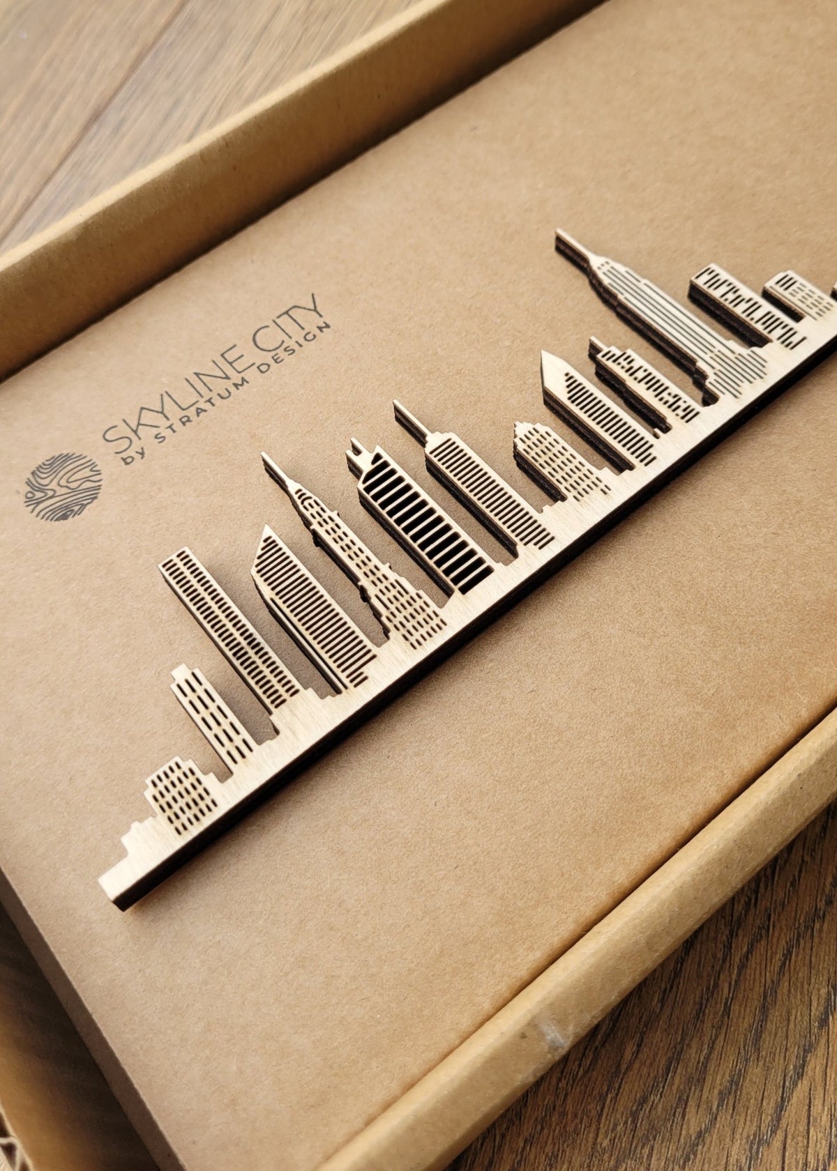 Skyline New York skyline in wood - Skylinecity