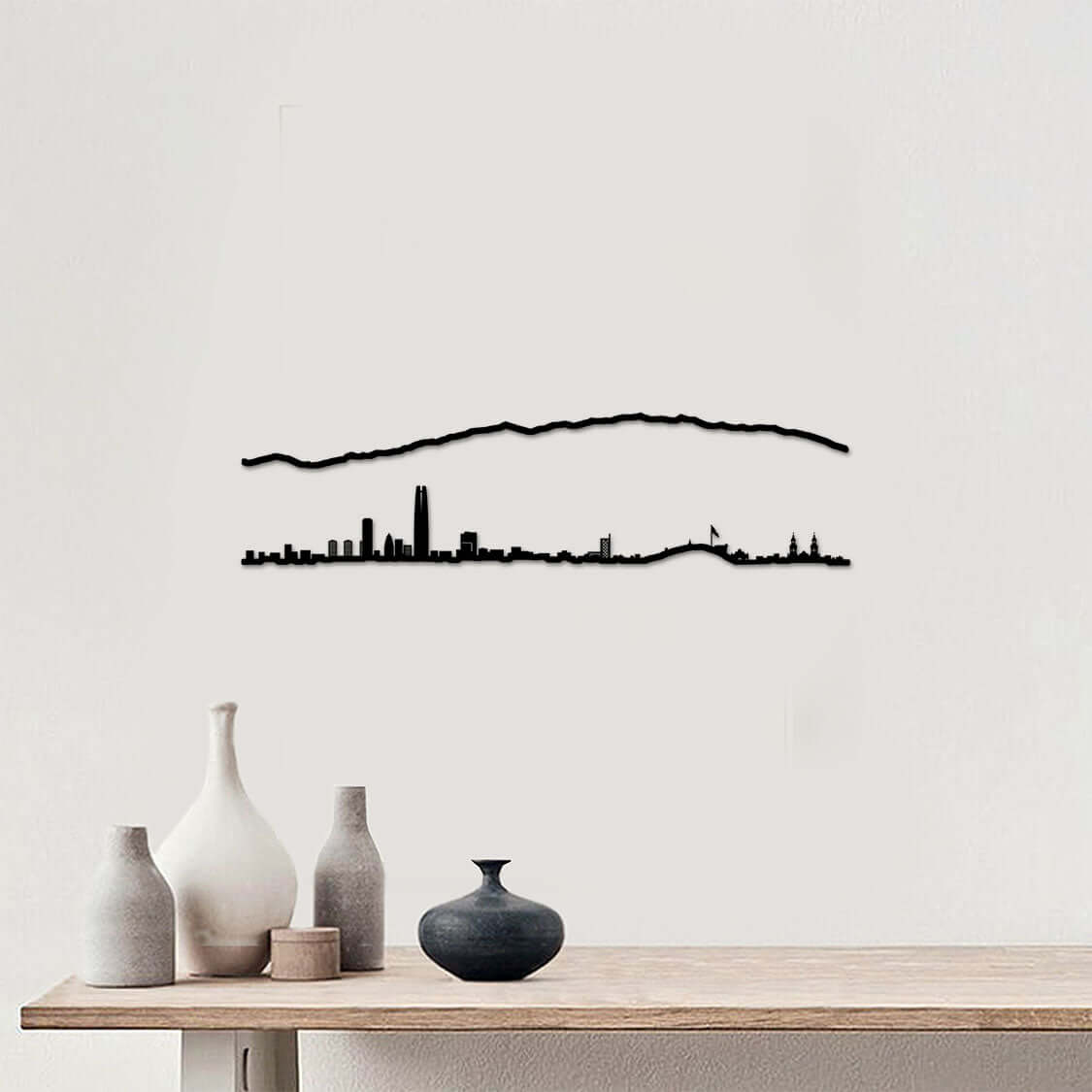 Skyline Santiago de Chile skyline in wood - Skylinecity