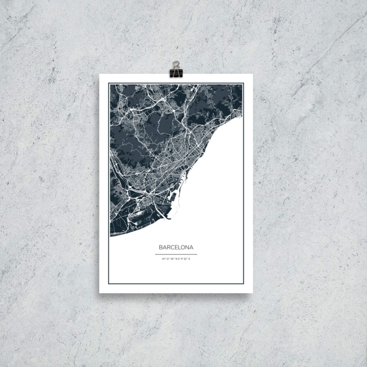 City Maps Barcelona skyline in wood - Skylinecity