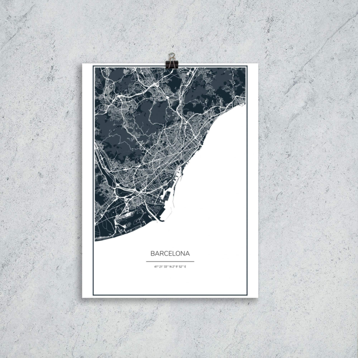 City Maps Barcelona skyline in wood - Skylinecity