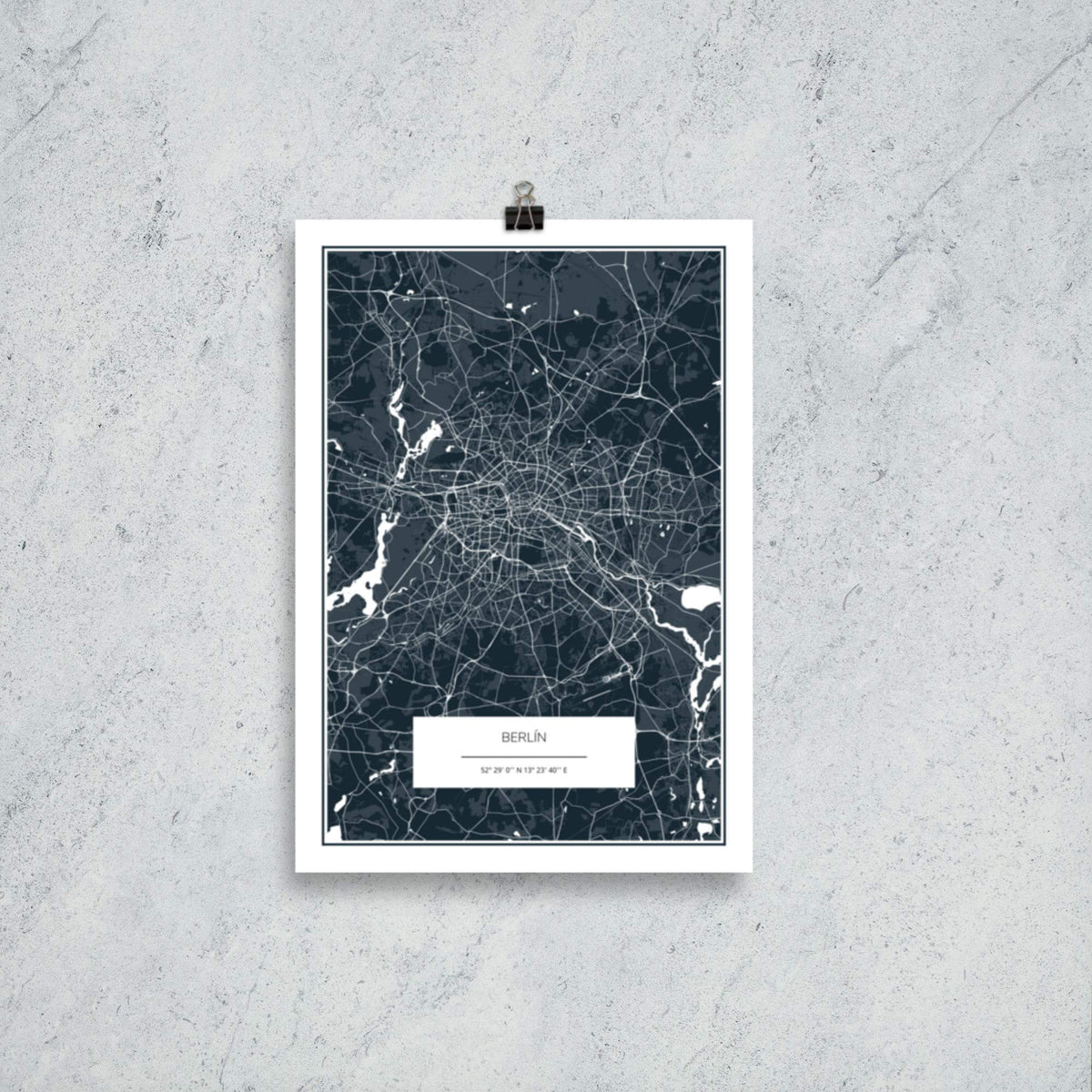 City Maps Berlín skyline in wood - Skylinecity
