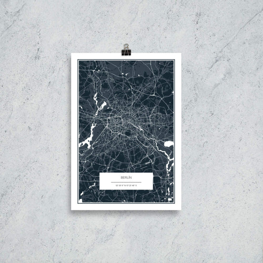 City Maps Berlín skyline in wood - Skylinecity