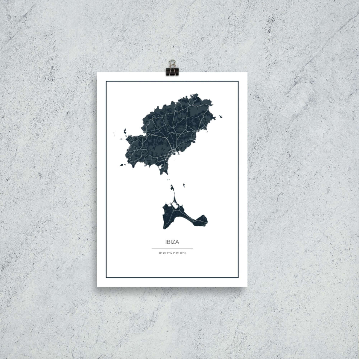 City Maps Ibiza y Formentera skyline in wood - Skylinecity