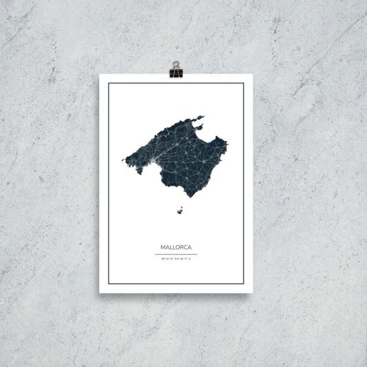 City Maps Mallorca skyline in wood - Skylinecity