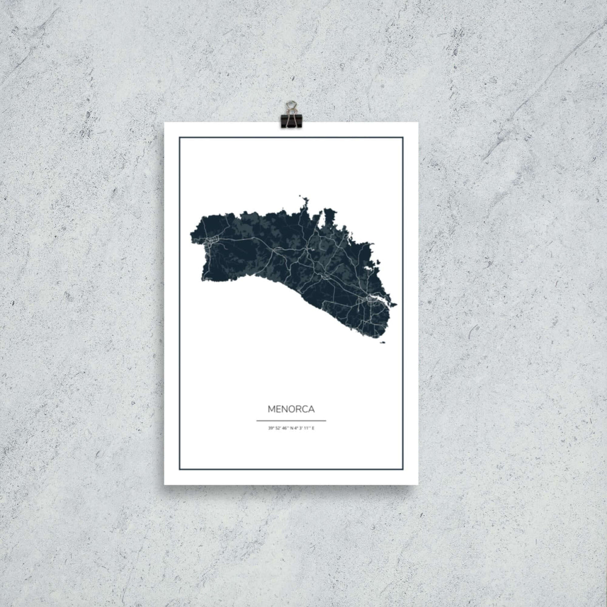 City Maps Menorca skyline in wood - Skylinecity