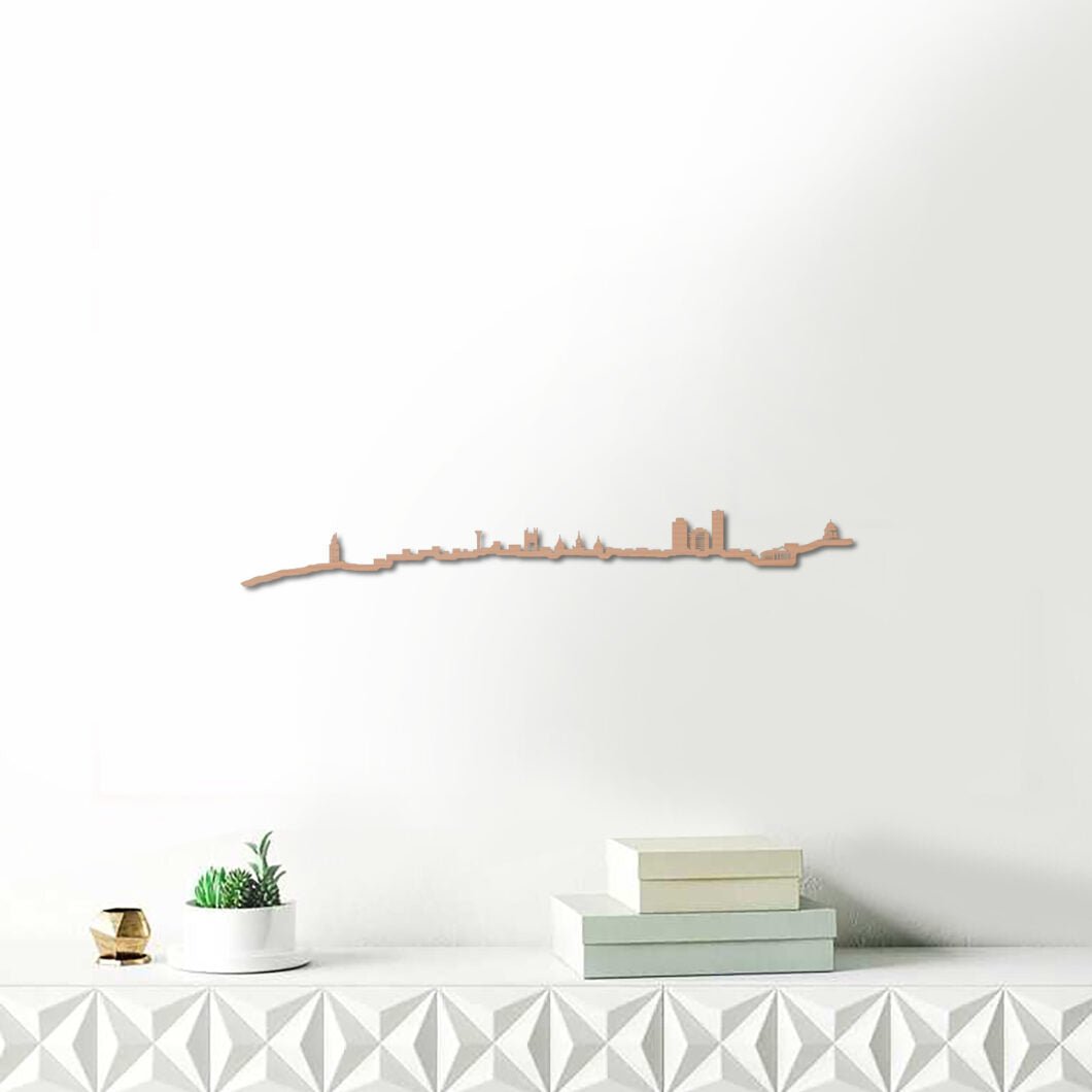 Skyline A Coruña skyline in wood - Skylinecity