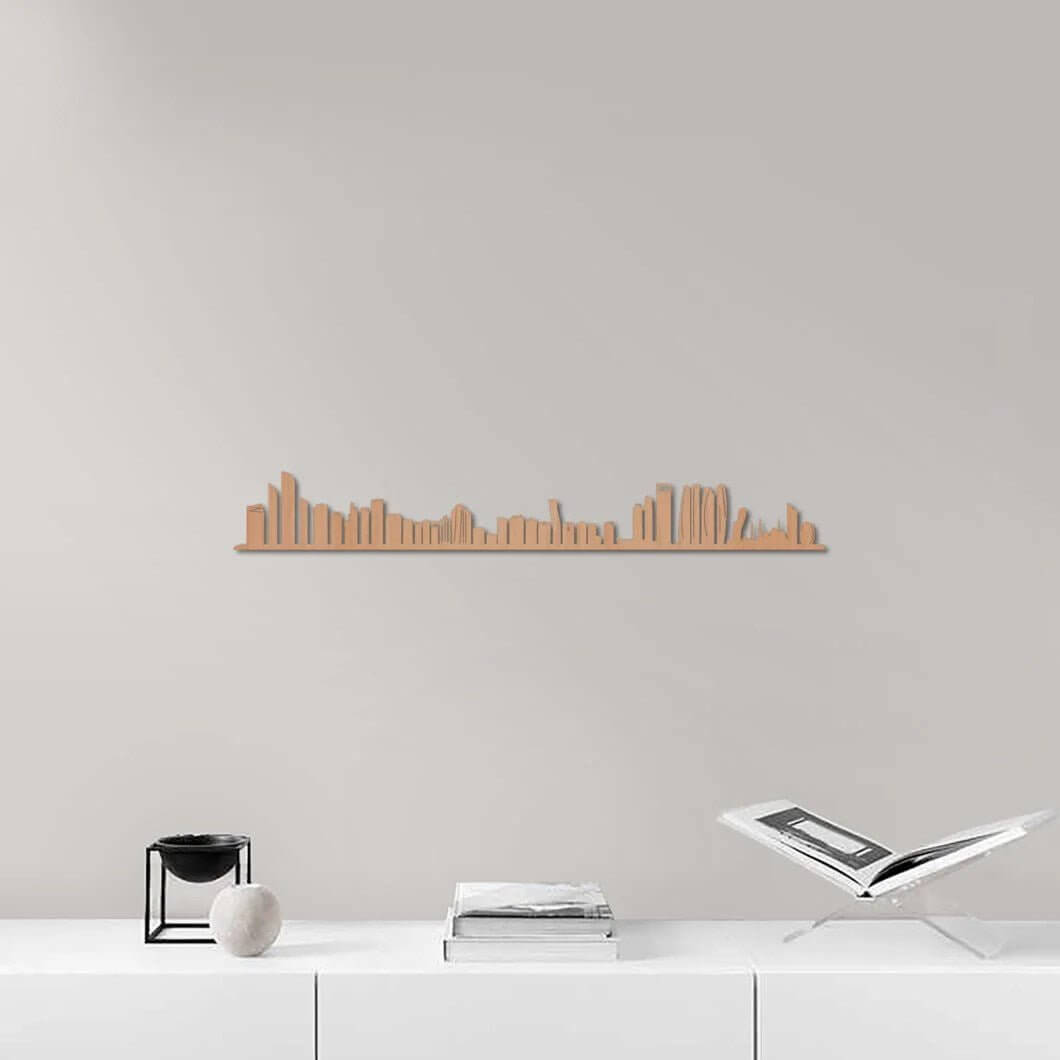 Skyline Abu Dabi skyline in wood - Skylinecity