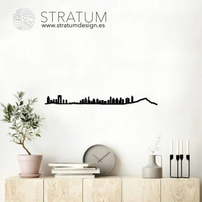 Skyline Benidorm skyline in wood - Skylinecity