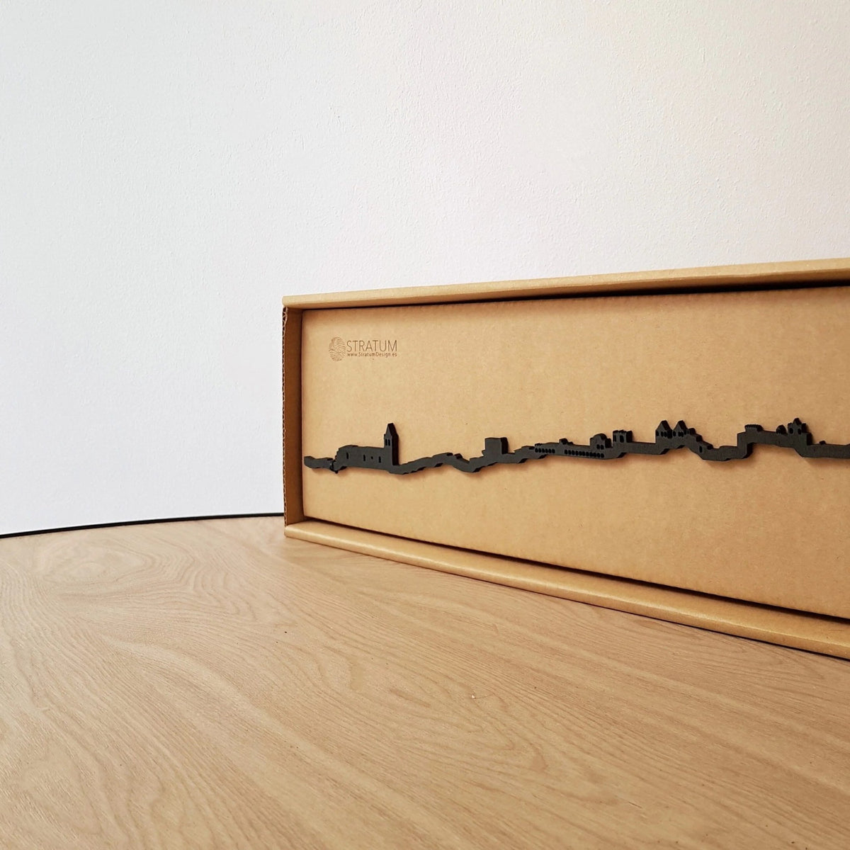 Skyline Cáceres skyline in wood - Skylinecity