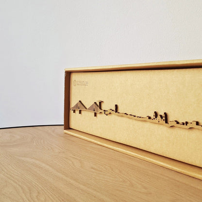 Skyline Cádiz skyline in wood - Skylinecity
