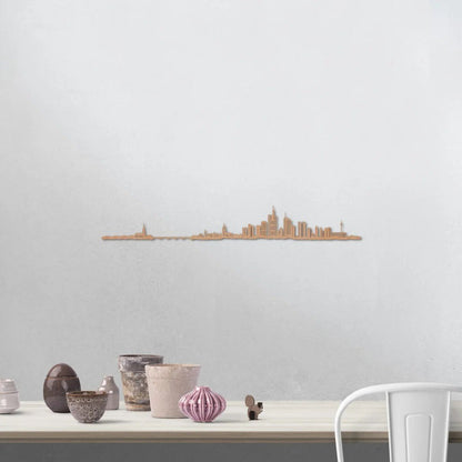 Skyline Frankfurt skyline in wood - Skylinecity