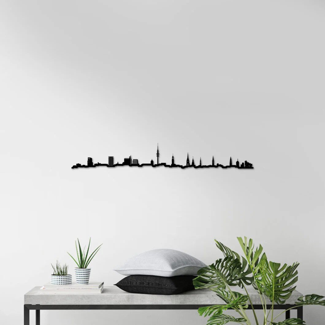 Skyline Hamburgo skyline in wood - Skylinecity