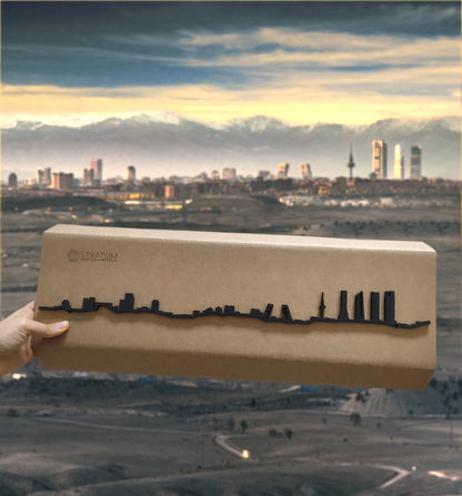 Skyline Madrid skyline in wood - Skylinecity