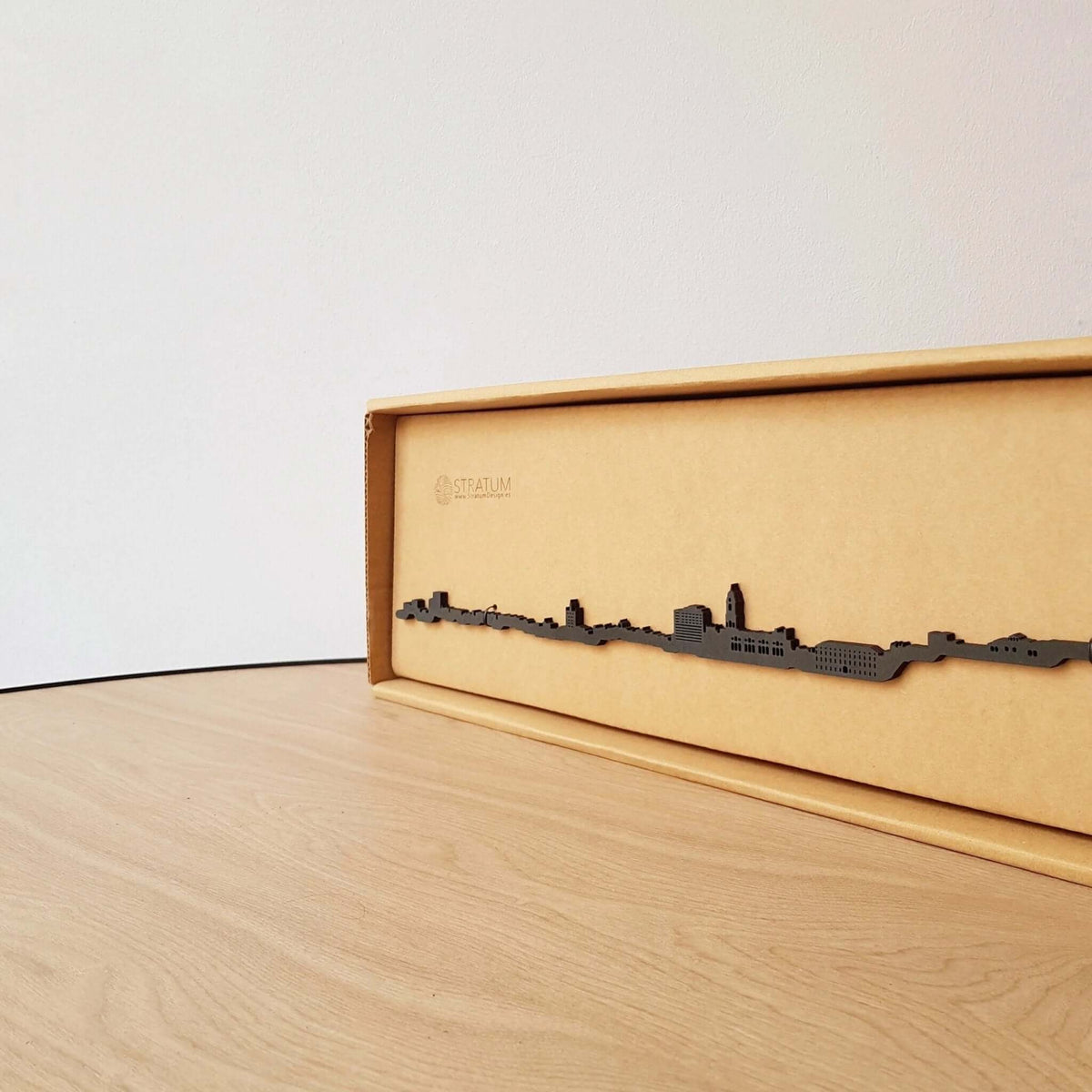 Skyline Málaga skyline in wood - Skylinecity