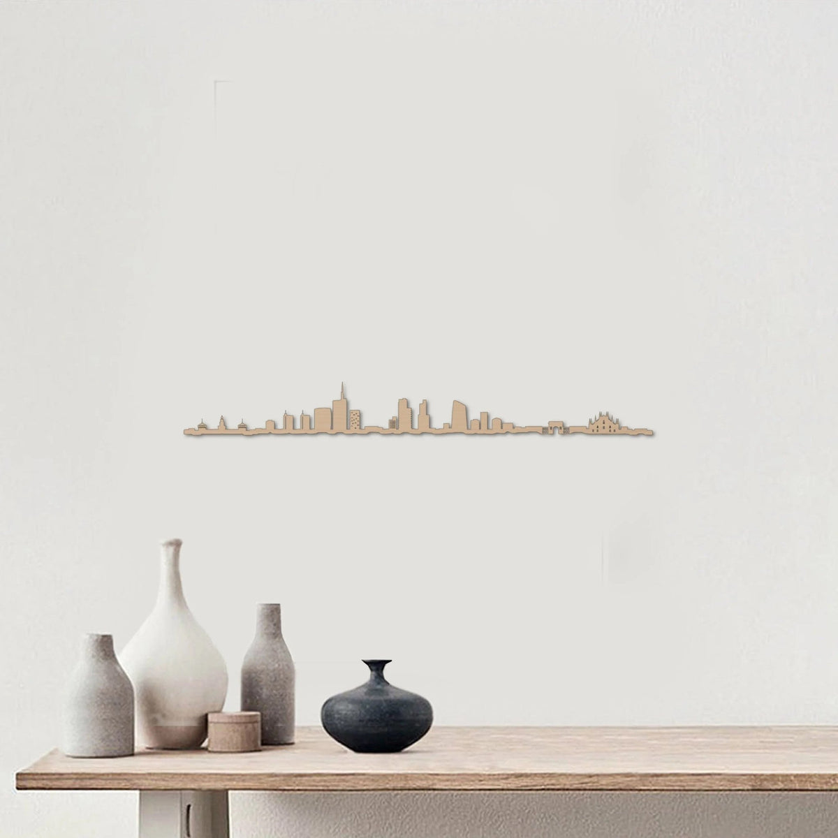 Skyline Milán skyline in wood - Skylinecity