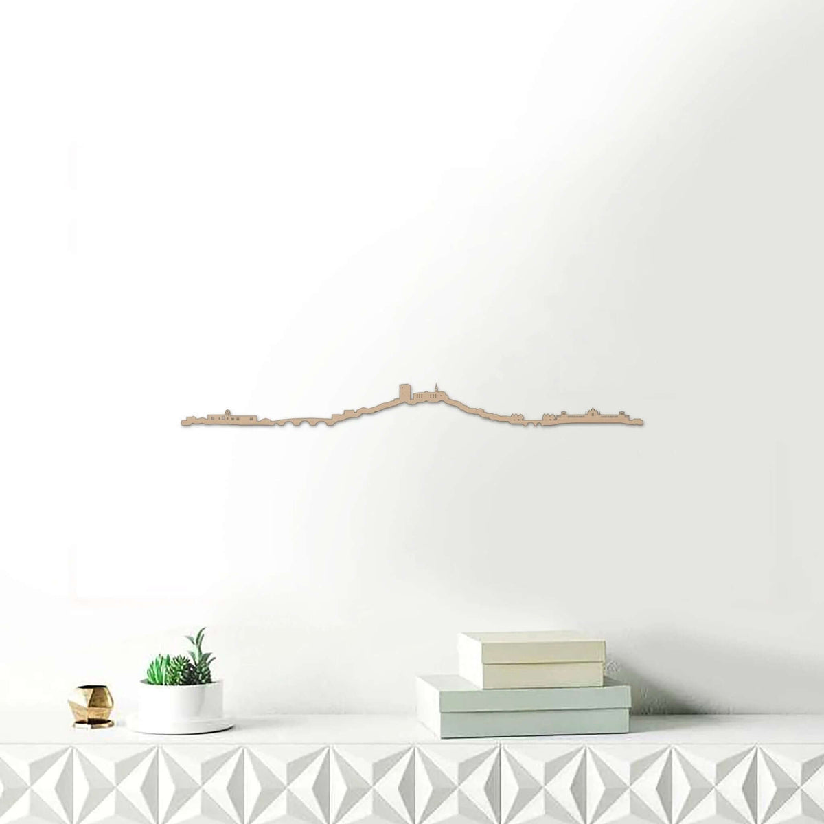 Skyline Monforte de Lemos skyline in wood - Skylinecity