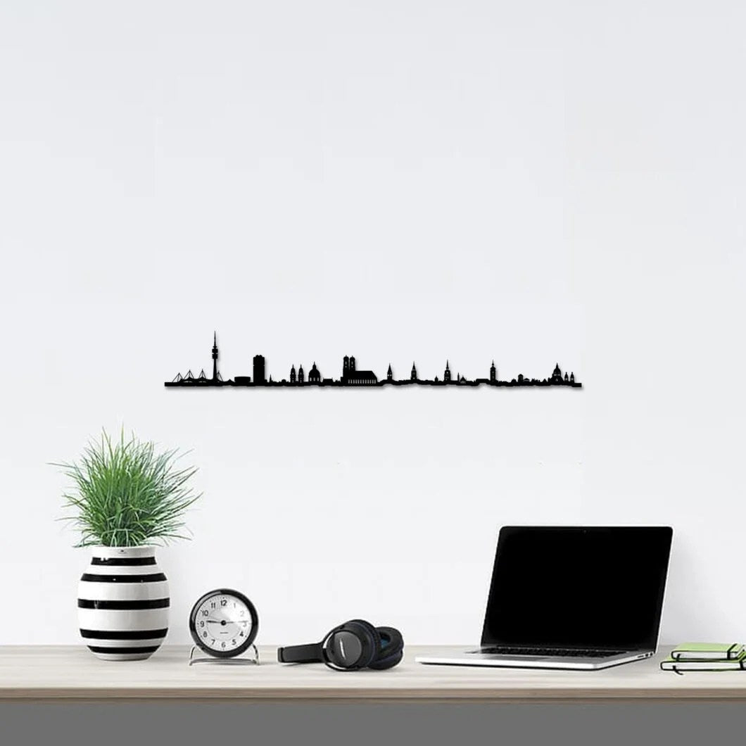 Skyline Múnich skyline in wood - Skylinecity