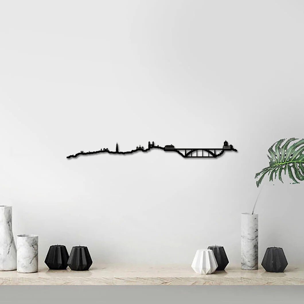 Skyline Oporto skyline in wood - Skylinecity