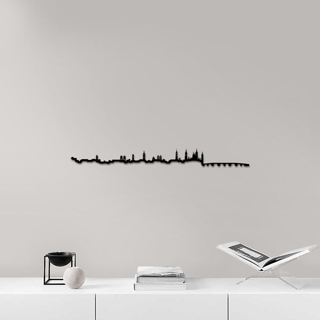 Skyline Zaragoza skyline in wood - Skylinecity