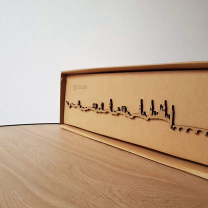 Skyline Zaragoza skyline in wood - Skylinecity