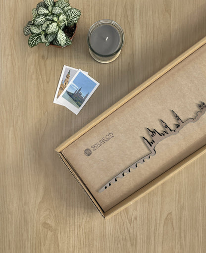 Skyline Zaragoza skyline in wood - Skylinecity